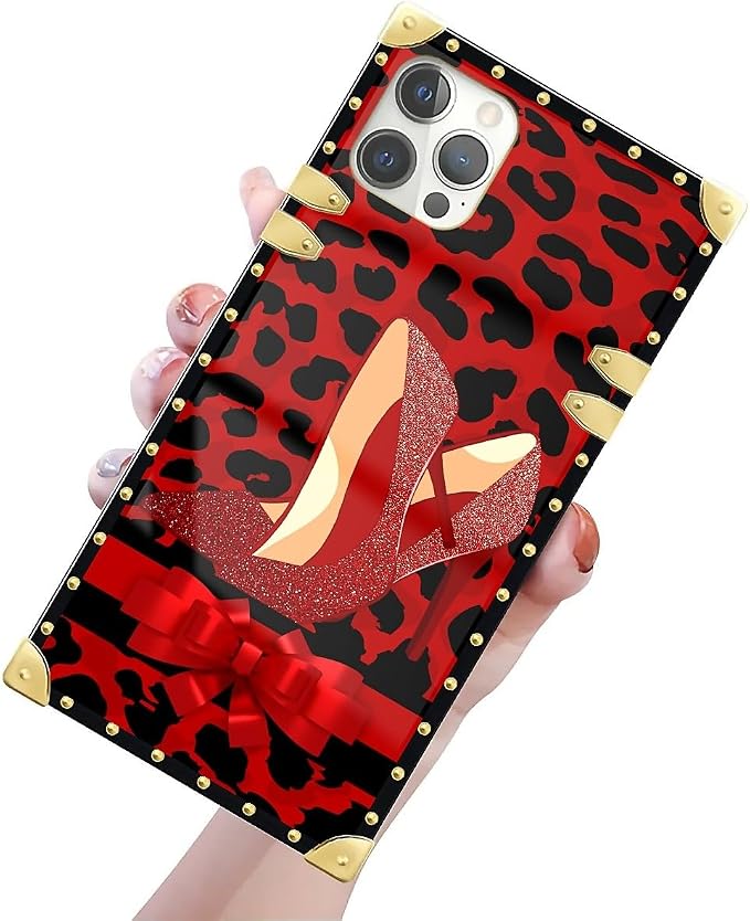 Compatible with iPhone 12 12 Pro Case, Elegant High Heels Luxury Golden - Image 3
