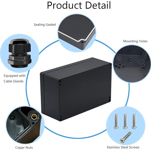 Junction Box IP65 Waterproof ABS Plastic Electrical Project Case Power Junction - Image 5