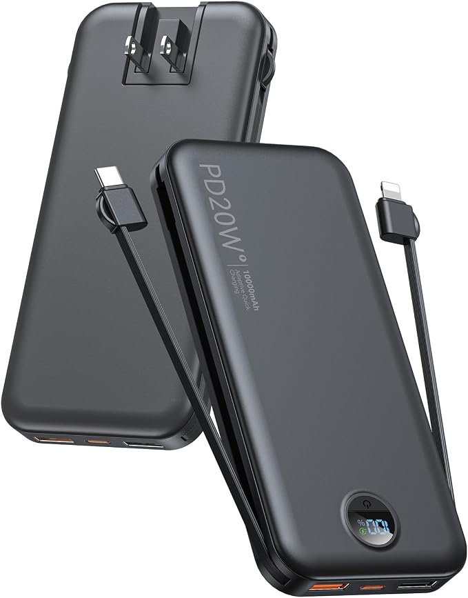Portable Charger, 10000mAh PD20W Fast Charging Power Bank by CITICR