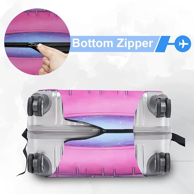 ANNA QUEEN Fantasy Castle Travel Luggage Cover -Stretchable Airplane Suitcase - Image 5