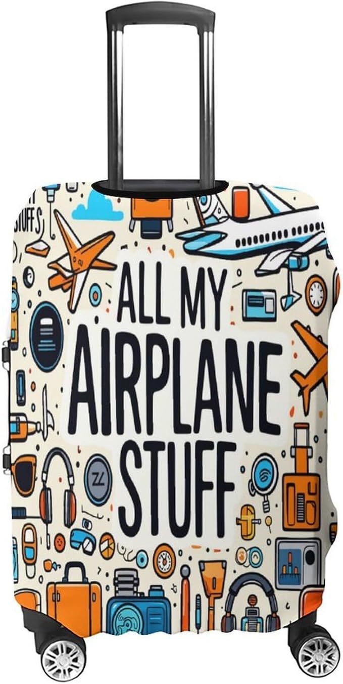 Airplane Travel Accessories Collection Stretch Luggage Cover, Washable Suitcase - Image 4