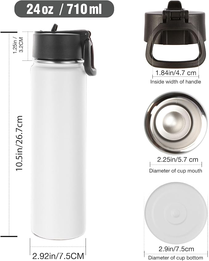 Volhoply 24oz Insulated Water Bottle - Image 2