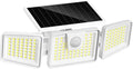 INCX Solar Motion Sensor Lights Outdoor, 3 Heads Security Lights Solar Powered by INCX