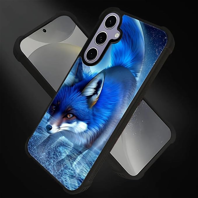 for Samsung Galaxy S24 S25 Case, Snowy Mountain Fox Lake Pattern Graphic Design - Image 3