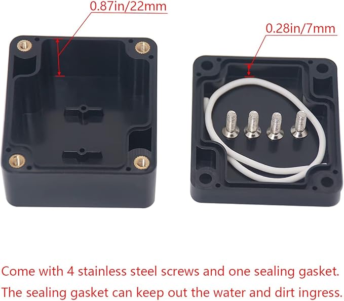 Project Box IP65 Waterproof Junction Box ABS Plastic Black Electrical Boxes DIY - Image 4