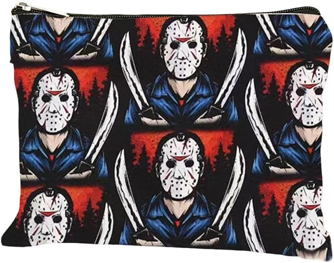 Horror Themed Makeup Bag with Zipper, Camping & Outdoor Use, Unisex Adult Gift by MONNYCAR