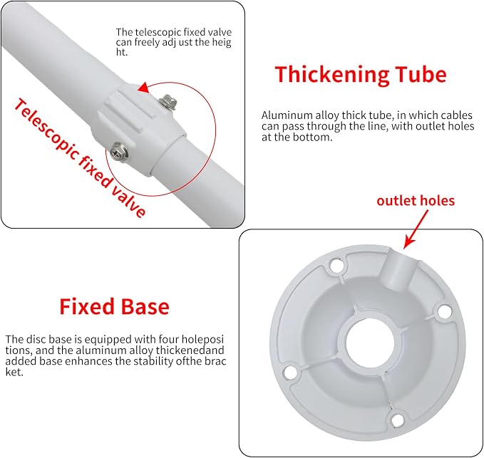 L-Shape Dome Camera Bracket, Wall Ceiling Mount - Image 4