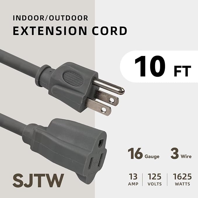 10ft Outdoor Extension Cord for Christmas Decorations - Image 2