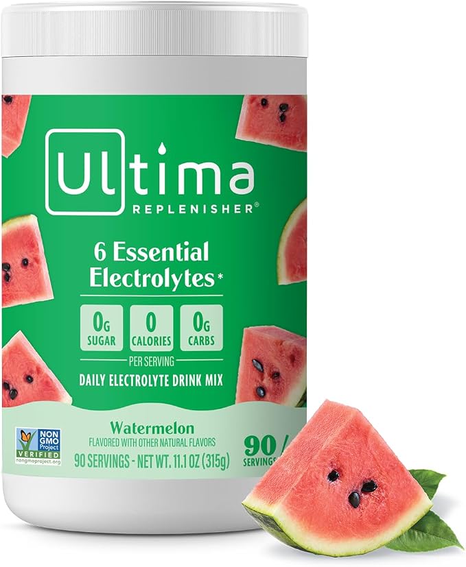 Ultima Replenisher Daily Electrolyte Powder Drink Mix – Sugar Free – Watermelon by UltimaReplenisher