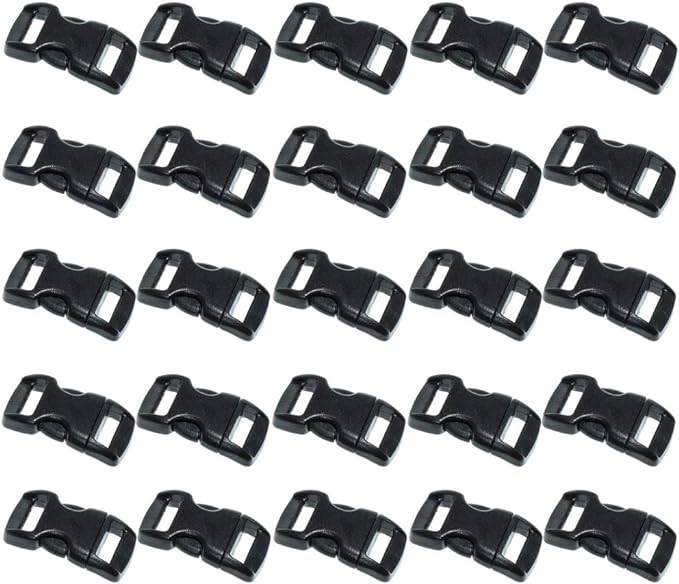 Black Plastic Side Release Buckles by ParacordPlanet