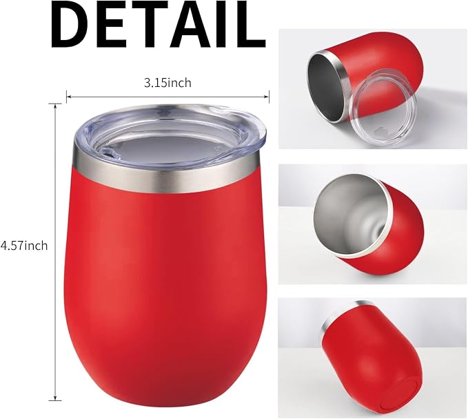 12oz/6 Pack Wine Tumbler Glasses - Image 2