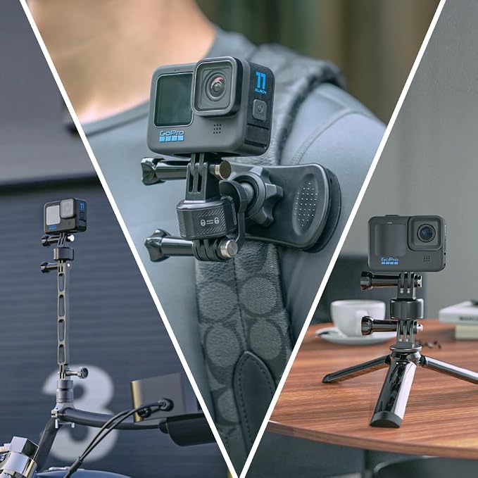 Magnetic Accessories for GoPro, Quick Release Base for Bike, Selfie Stick - Image 5