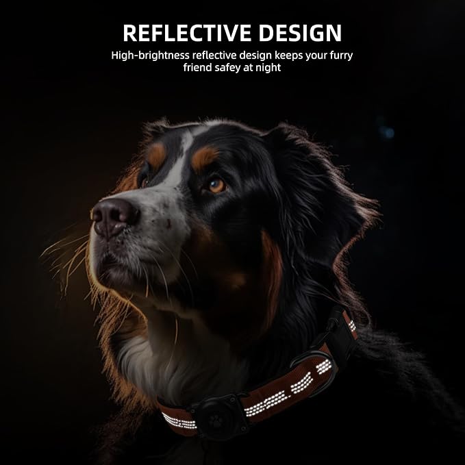 Upgraded AirTag Dog Collar, IP68 Waterproof Air Tag Dog Collar Holder, - Image 4