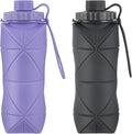 YCT Collapsible Silicone Travel Water Bottle 20oz, Reuseable Leakproof BPA Free by YCT
