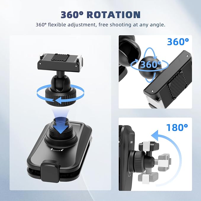 BRDRC Magnetic Backpack Mount for DJI Action 6 Nano, Quick Release Magnet Mount - Image 4