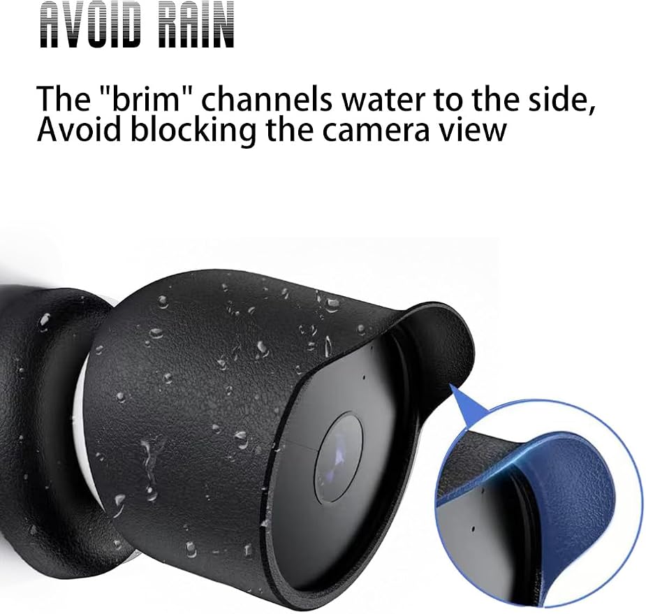 2-Pack Cover for Google Nest Cam Outdoor or Indoor, FJIASTB Soft Silicone - Image 2