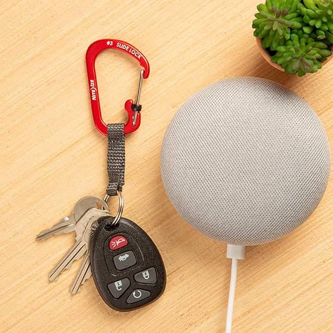 Nite IZE CSLAW3-10-R6 SlideLock Key Ring Aluminum, Locking Carabiner Keychain - Image 3