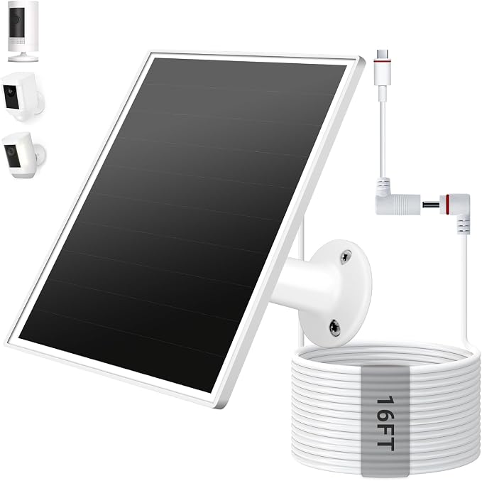 Solar Panel for Ring Camera, 6W Solar Charger by Unknown