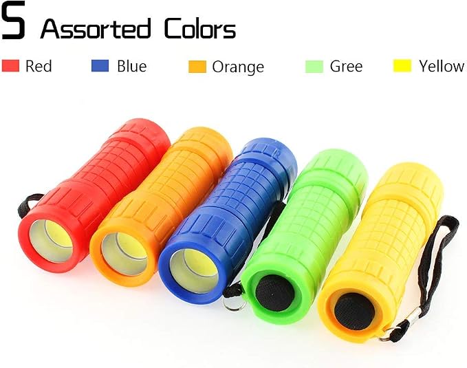 Whaply 30-Pack Small Mini Flashlight Set, 5 Colors, COB LED Handheld Flashlight - Image 3