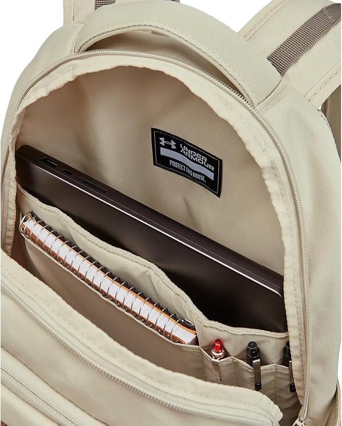 Under Armour Unisex-Adult Hustle 6.0 Backpack, Khaki Base/Khaki Base/Taupe Dusk - Image 4