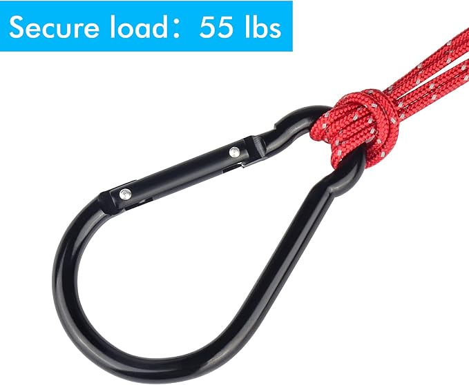 Carabiner Caribeaner Clip, Extra Large 4" Aluminum Carabeaner Keychain Hook - Image 4