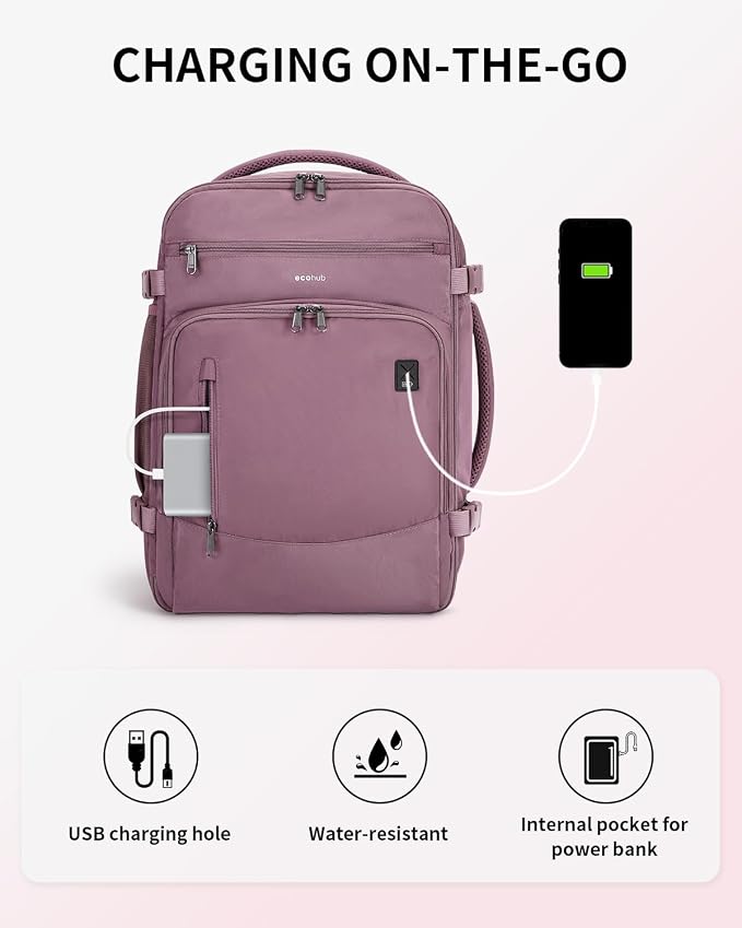 ECOHUB Travel Backpack for Women, Laptop Carry on Backpack - Image 7