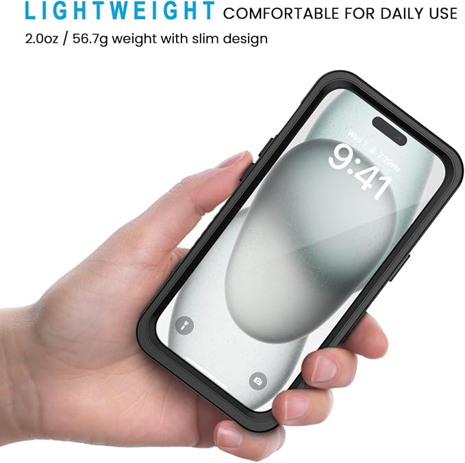 Lanhiem for iPhone 15 Plus Case, IP68 Waterproof Dustproof Shockproof Cases - Image 4