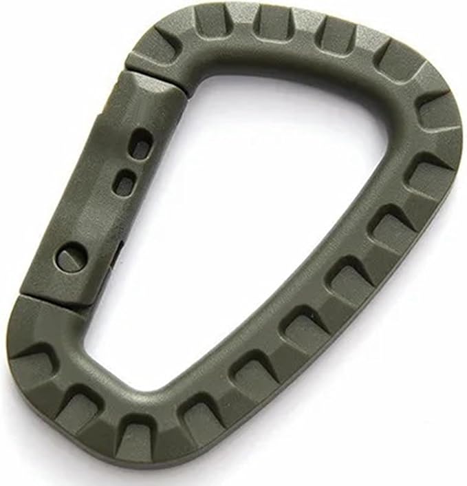 Tactical Gear Carabiner Keychain Clip Plastic D-Rings Large Key Chain Heavy by CooBigo