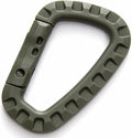 Tactical Gear Carabiner Keychain Clip Plastic D-Rings Large Key Chain Heavy by CooBigo