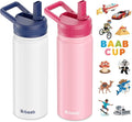 baab 18oz Kids Water Bottle, Insulated Water Bottle by baabKidWatterBottle
