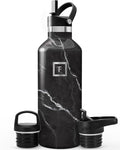 IRON °FLASK Camping & Hiking Hydration Flask - 32 oz Black Marquina by IronFlask