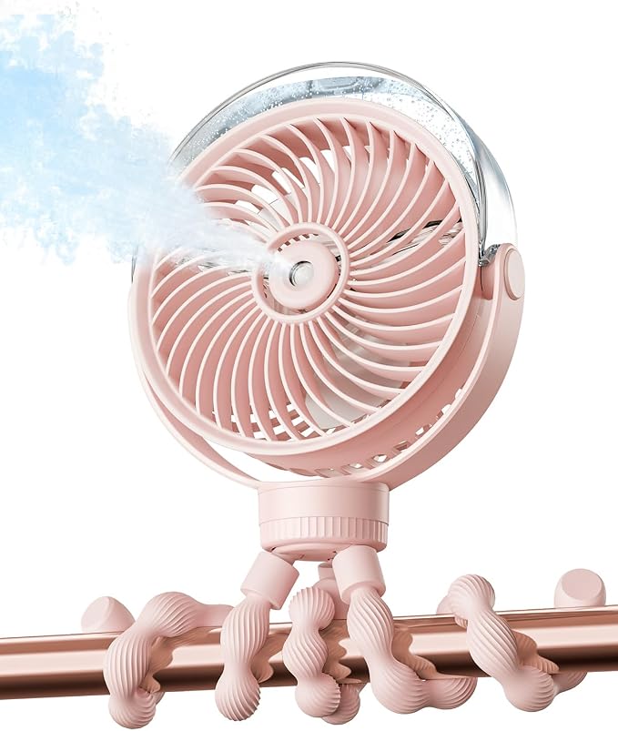 SWEETFULL Misting Stroller Fan – Portable Baby Fan by SweetFull%C2%AE