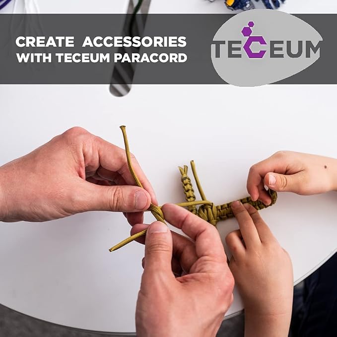 TECEUM 5/32" Paracord Rope 1000 – 1000ft / 200ft / 100ft / 50ft – Tactical - Image 7