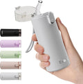 5oz Small Water Bottles with Straw, Mini Water Bottle One-Hand Open Design by Exllena