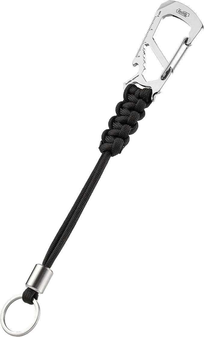 KeyUnity KC04 Paracord Keychain Carabiner Clip, Braided Lanyard by KeyUnity