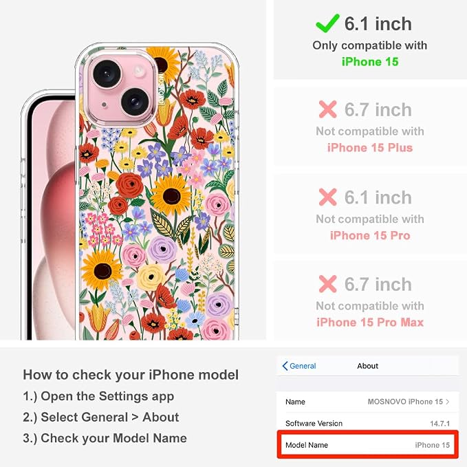 MOSNOVO Case for iPhone 15 - Image 2