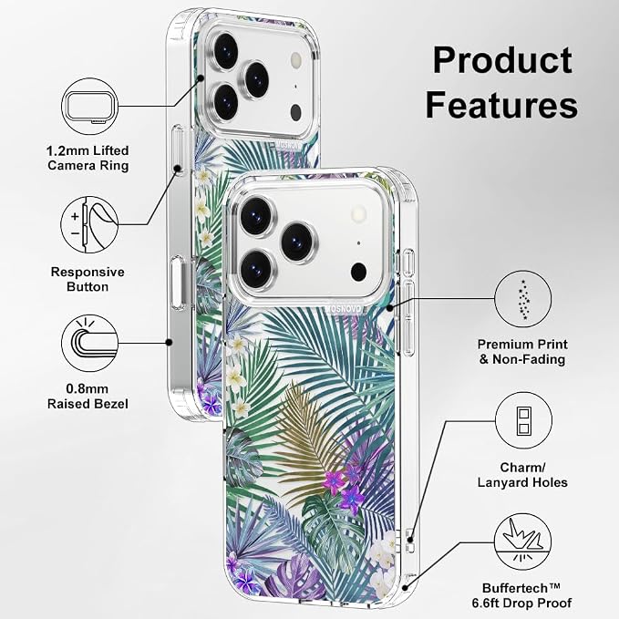 MOSNOVO for iPhone 17 Pro Case | Military Grade 6.6ft Drop Tested | Camera - Image 7