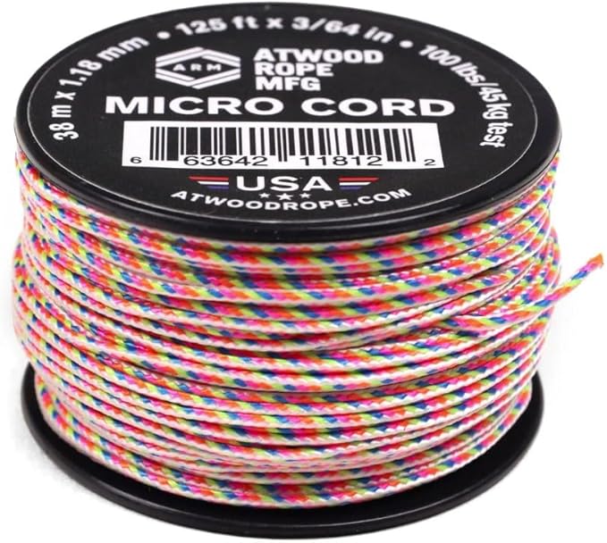 Atwood Rope MFG Micro Utility Cord 1.18mm X 125ft Reusable Spool | Tactical by AtwoodRopeMFG