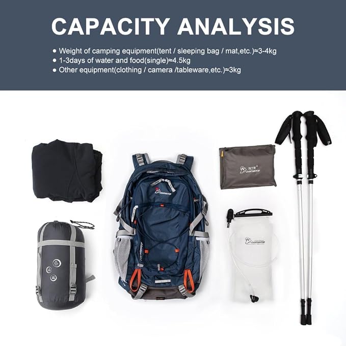 MOUNTAINTOP 25L/40L Hiking Backpack, Lightweight Travel Backpack - Image 9