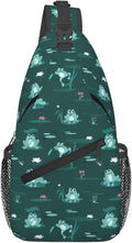 Funny Frogs In The Swamp Sling Bag by Unknown