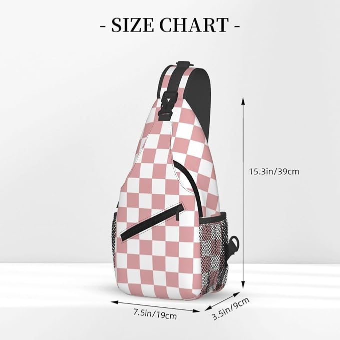 Checkered Crossbody Sling Bags for Women Men Checkerboard - Image 2