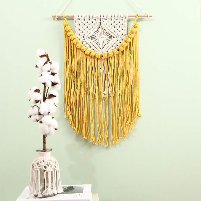 Light Yellow Macrame Cord 3mm x 109Yards, Colored Cotton Rope Craft Cord - Image 4