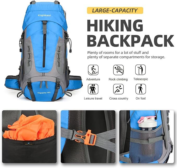 King'sGuard 60L Hiking Backpack - Image 4