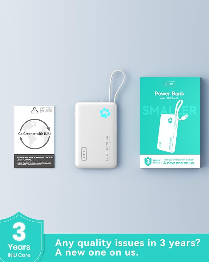 INIU Portable Charger, Slim 45W 10000mAh Power Bank - Image 8