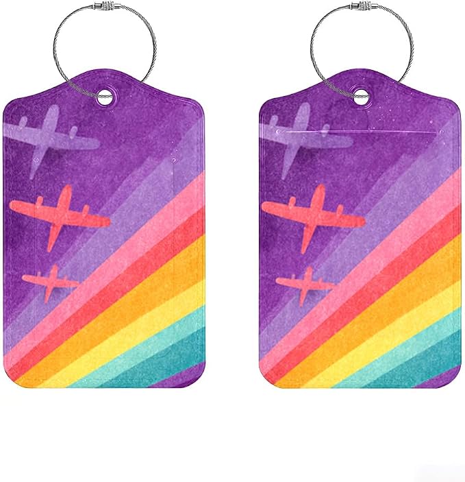 2Pcs Retro Airplane Luggage Tags by Cmialusie