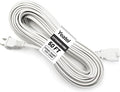 50 ft Extension Cord, 2 Prong Indoor Power Cord, 18AWG SPT-2 Flat Cord Design by Yeatel