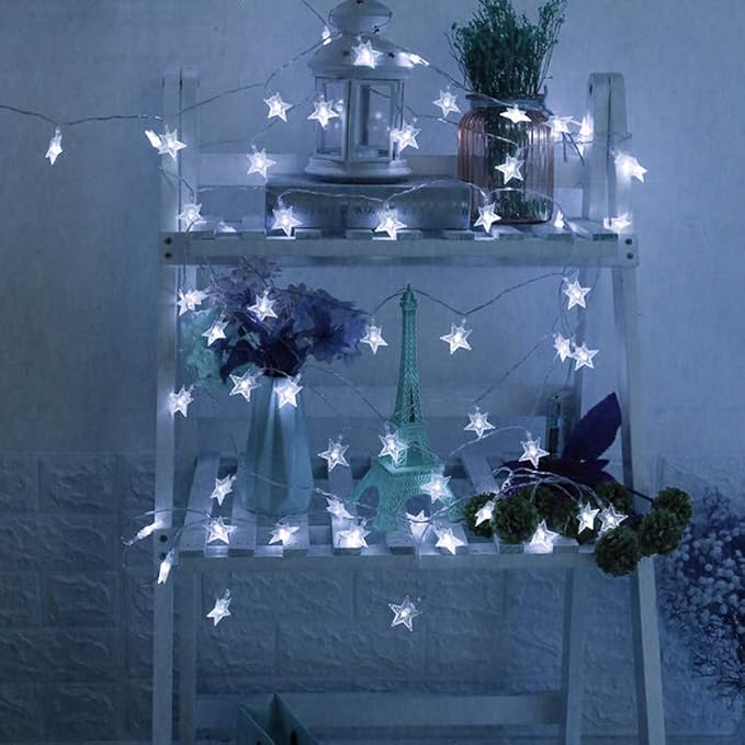 Twinkle Star 33FT 100 LED Star String Lights, Plug in Fairy String Lights - Image 5
