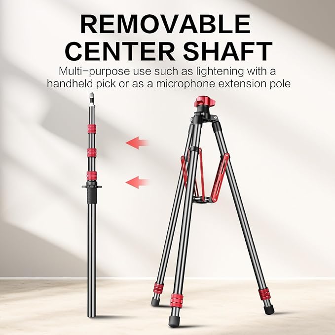 FreeSea Light Stand Aluminum, Adjustable Tripod Stand - Image 5