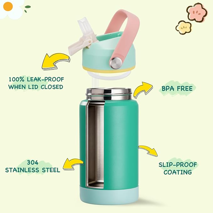 Kerilyn 12oz Water Bottle, Stainless Steel Insulated Water Bottle - Image 3