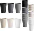 24 Pcs Unbreakable Plastic Cups Set, 14 oz Reusable Plastic Cups, Stackable by StayHealthyStayHappy